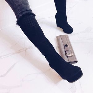 Gucci Suede Wedge Platform Boots